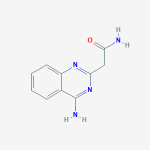 molecular formula C10H10N4O B12114245 2-Quinazolineacetamide, 4-amino- 