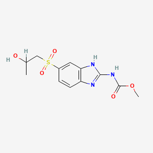 molecular formula C12H15N3O5S B1211428 阿苯达唑-β-羟基砜 CAS No. 80983-30-8