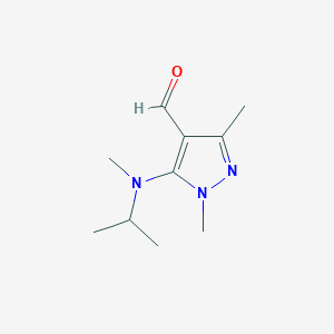 molecular formula C10H17N3O B12114290 1,3-dimethyl-5-[methyl(propan-2-yl)amino]-1H-pyrazole-4-carbaldehyde 