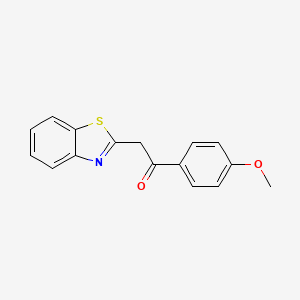 molecular formula C16H13NO2S B12114298 Ethanone, 2-(2-benzothiazolyl)-1-(4-methoxyphenyl)- CAS No. 101273-93-2