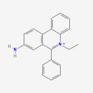 molecular formula C21H19N2+ B1211431 8-Amino-5-ethyl-6-phenylphenanthridinium CAS No. 74444-53-4