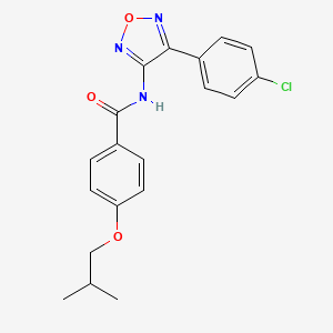 N-[4-(4-chlorophenyl)-1,2,5-oxadiazol-3-yl]-4-(2-methylpropoxy)benzamide