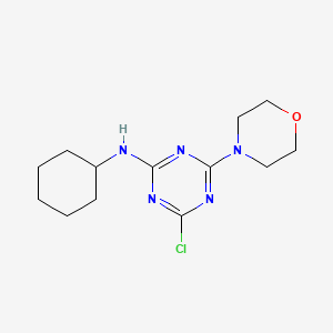 molecular formula C13H20ClN5O B12114338 4-chloro-N-cyclohexyl-6-morpholin-4-yl-1,3,5-triazin-2-amine 