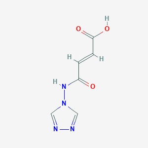 molecular formula C6H6N4O3 B12114437 2-Butenoic acid, 4-oxo-4-(4H-1,2,4-triazol-4-ylamino)-, (2E)- 