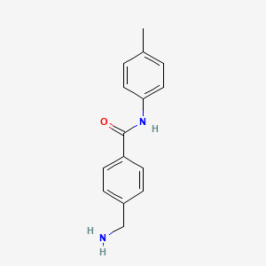 molecular formula C15H16N2O B12114451 4-(Aminomethyl)-N-(p-tolyl)benzamide hydrochloride 