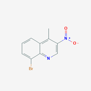 molecular formula C10H7BrN2O2 B12114456 8-Bromo-4-methyl-3-nitroquinoline 