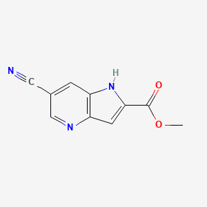 molecular formula C10H7N3O2 B12114478 Methyl 6-cyano-1H-pyrrolo[3,2-b]pyridine-2-carboxylate CAS No. 942206-36-2