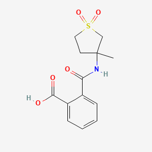 molecular formula C13H15NO5S B12114495 2-[(3-Methyl-1,1-dioxidotetrahydrothiophen-3-yl)carbamoyl]benzoic acid 