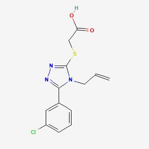 molecular formula C13H12ClN3O2S B12114499 [4-Allyl-5-(3-chloro-phenyl)-4H-[1,2,4]triazol-3-ylsulfanyl]-acetic acid 