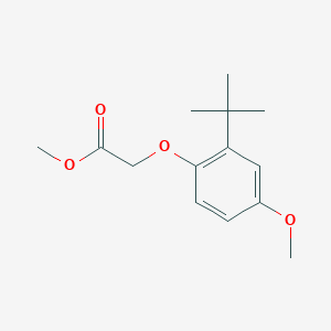 molecular formula C14H20O4 B12114534 Acetic acid, 2-[2-(1,1-dimethylethyl)-4-methoxyphenoxy]-, methyl ester CAS No. 1152599-55-7