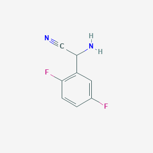 molecular formula C8H6F2N2 B12114591 2-Amino-2-(2,5-difluorophenyl)acetonitrile CAS No. 124777-80-6