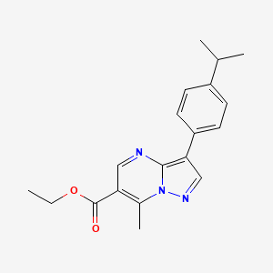 Ethyl 3-(4-isopropylphenyl)-7-methylpyrazolo[1,5-a]pyrimidine-6-carboxylate