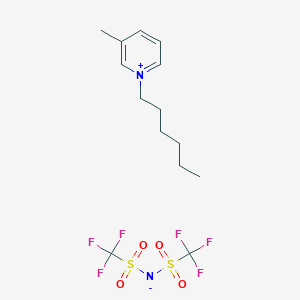 molecular formula C14H20F6N2O4S2 B12114606 1-Hexyl-3-methylpyridin-1-ium bis((trifluoromethyl)sulfonyl)amide 