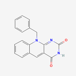 molecular formula C18H13N3O2 B1211461 10-(Phenylmethyl)pyrimido[4,5-b]quinoline-2,4-dione 