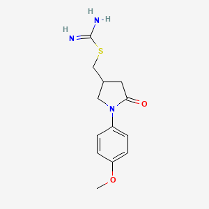 [1-(4-methoxyphenyl)-5-oxopyrrolidin-3-yl]methyl carbamimidothioate