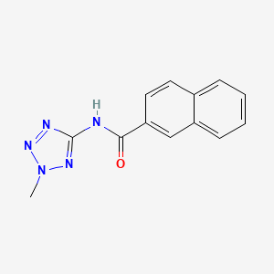 molecular formula C13H11N5O B1211462 N-(2-methyl-5-tetrazolyl)-2-naphthalenecarboxamide 