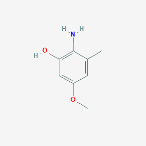 molecular formula C8H11NO2 B12114629 2-Amino-5-methoxy-3-methylphenol 