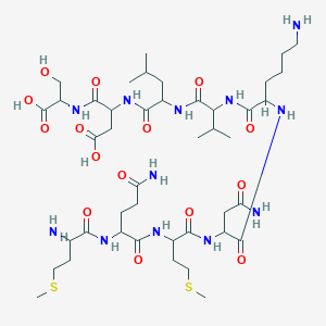 molecular formula C43H76N12O15S2 B12114676 H-DL-Met-DL-Gln-DL-Met-DL-Asn-DL-Lys-DL-Val-DL-Leu-DL-Asp-DL-Ser-OH 