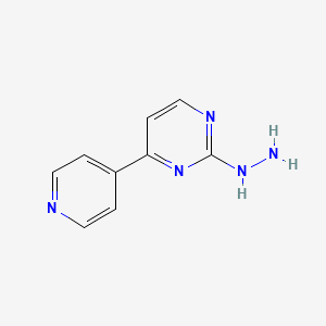 molecular formula C9H9N5 B12114689 (4-Pyridin-4-ylpyrimidin-2-yl)hydrazine 