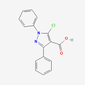 molecular formula C16H11ClN2O2 B12114697 5-chloro-1,3-diphenyl-1H-pyrazole-4-carboxylic acid 