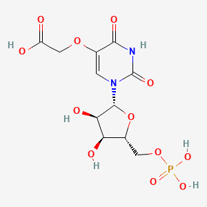 molecular formula C11H15N2O12P B1211471 Uridine-5-oxyacetic acid 5'-monophosphate CAS No. 76343-23-2