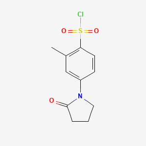 2-Methyl-4-(2-oxopyrrolidin-1-yl)benzene-1-sulfonyl chloride