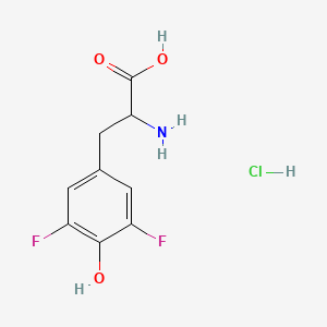 molecular formula C9H10ClF2NO3 B12114778 2-Amino-3-(3,5-difluoro-4-hydroxyphenyl)propanoic acid hydrochloride 