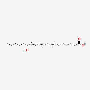 molecular formula C19H32O3 B1211481 14-Hydroxy-7,10,12-nonadecatrienoic acid 
