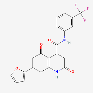 7-(furan-2-yl)-2,5-dioxo-N-[3-(trifluoromethyl)phenyl]-1,2,3,4,5,6,7,8-octahydroquinoline-4-carboxamide