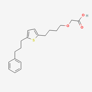 molecular formula C19H24O3S B1211483 2-((4-(5-(3-Phenylpropyl)-2-thienyl)butyl)oxy)acetic acid CAS No. 142259-95-8