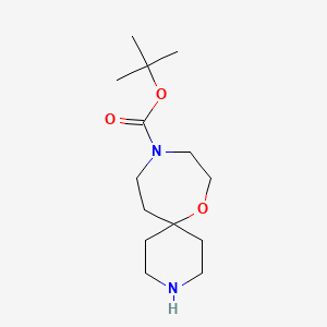 molecular formula C14H26N2O3 B12114850 Tert-butyl 7-oxa-3,10-diazaspiro[5.6]dodecane-10-carboxylate 