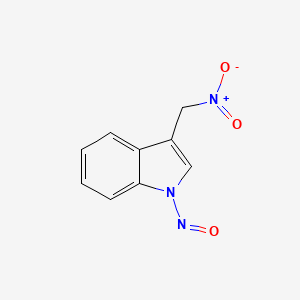 molecular formula C9H7N3O3 B1211486 N(1)-Nitroso-3-nitromethylindole CAS No. 99208-91-0