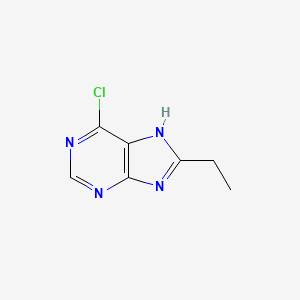 molecular formula C7H7ClN4 B12114888 6-chloro-8-ethyl-7H-purine CAS No. 92001-53-1