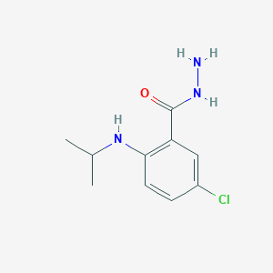 molecular formula C10H14ClN3O B12114965 Benzoic acid, 5-chloro-2-[(1-methylethyl)amino]-, hydrazide CAS No. 893727-38-3