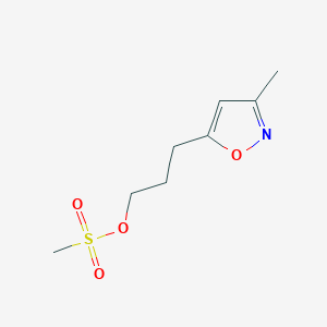 molecular formula C8H13NO4S B12114977 3-(3-Methyl-5-isoxazolyl)propyl methanesulfonate CAS No. 1105193-27-8