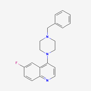 Quinoline, 6-fluoro-4-[4-(phenylmethyl)-1-piperazinyl]-