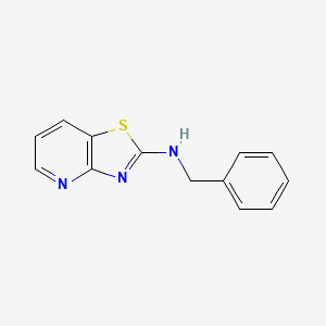 molecular formula C13H11N3S B12115032 Thiazolo[4,5-b]pyridin-2-amine,n-(phenylmethyl)- 