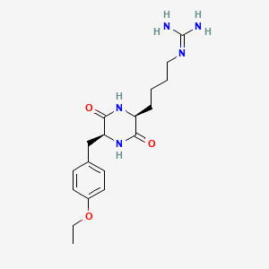 B1211504 Cyclo(ethyltyrosylhomoarginyl) CAS No. 85676-05-7
