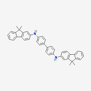 molecular formula C42H36N2 B12115090 N4,N4'-Bis(9,9-dimethyl-9H-fluoren-2-yl)-[1,1'-biphenyl]-4,4'-diamine 