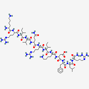 molecular formula C71H127N25O15 B12115092 H-DL-Lys-DL-Arg-DL-xiIle-DL-Val-DL-Gln-DL-Arg-DL-xiIle-DL-Lys-DL-Asp-DL-Phe-DL-Leu-DL-Arg-NH2 