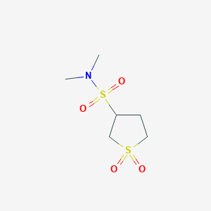 molecular formula C6H13NO4S2 B12115197 3-[(Dimethylamino)sulfonyl]thiolane-1,1-dione 