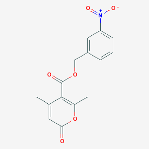 2,4-Dimethyl-6-oxo-3-pyrancarboxylic acid (3-nitrophenyl)methyl ester