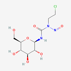 molecular formula C9H16ClN3O7 B1211523 1-(2-Chloroethyl)-3-(beta-D-glucopyranosyl)-1-nitrosourea CAS No. 58484-07-4