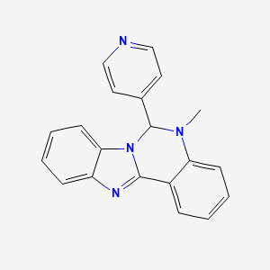 molecular formula C20H16N4 B1211526 5-methyl-6-pyridin-4-yl-6H-benzimidazolo[1,2-c]quinazoline 