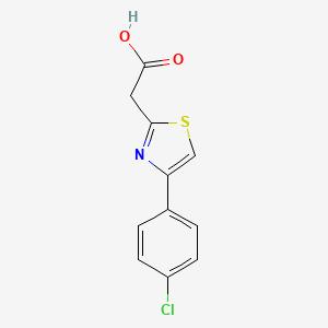 molecular formula C11H8ClNO2S B12115270 2-(4-(4-Chlorophenyl)thiazol-2-yl)acetic acid 