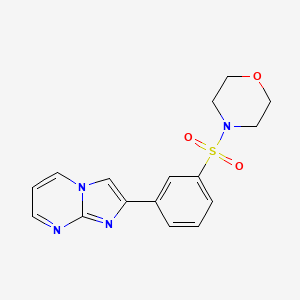 4-(3-Imidazo[1,2-a]pyrimidin-2-ylphenyl)sulfonylmorpholine