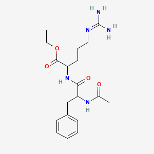 Ethyl 2-[(2-acetamido-3-phenylpropanoyl)amino]-5-(diaminomethylideneamino)pentanoate