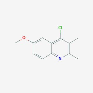 molecular formula C12H12ClNO B12115314 4-Chloro-6-methoxy-2,3-dimethylquinoline 