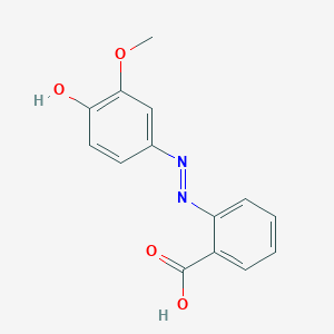2-[2-(3-Methoxy-4-oxo-1-cyclohexa-2,5-dienylidene)hydrazinyl]benzoic acid