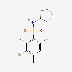 [(3-Bromo-2,4,6-trimethylphenyl)sulfonyl]cyclopentylamine